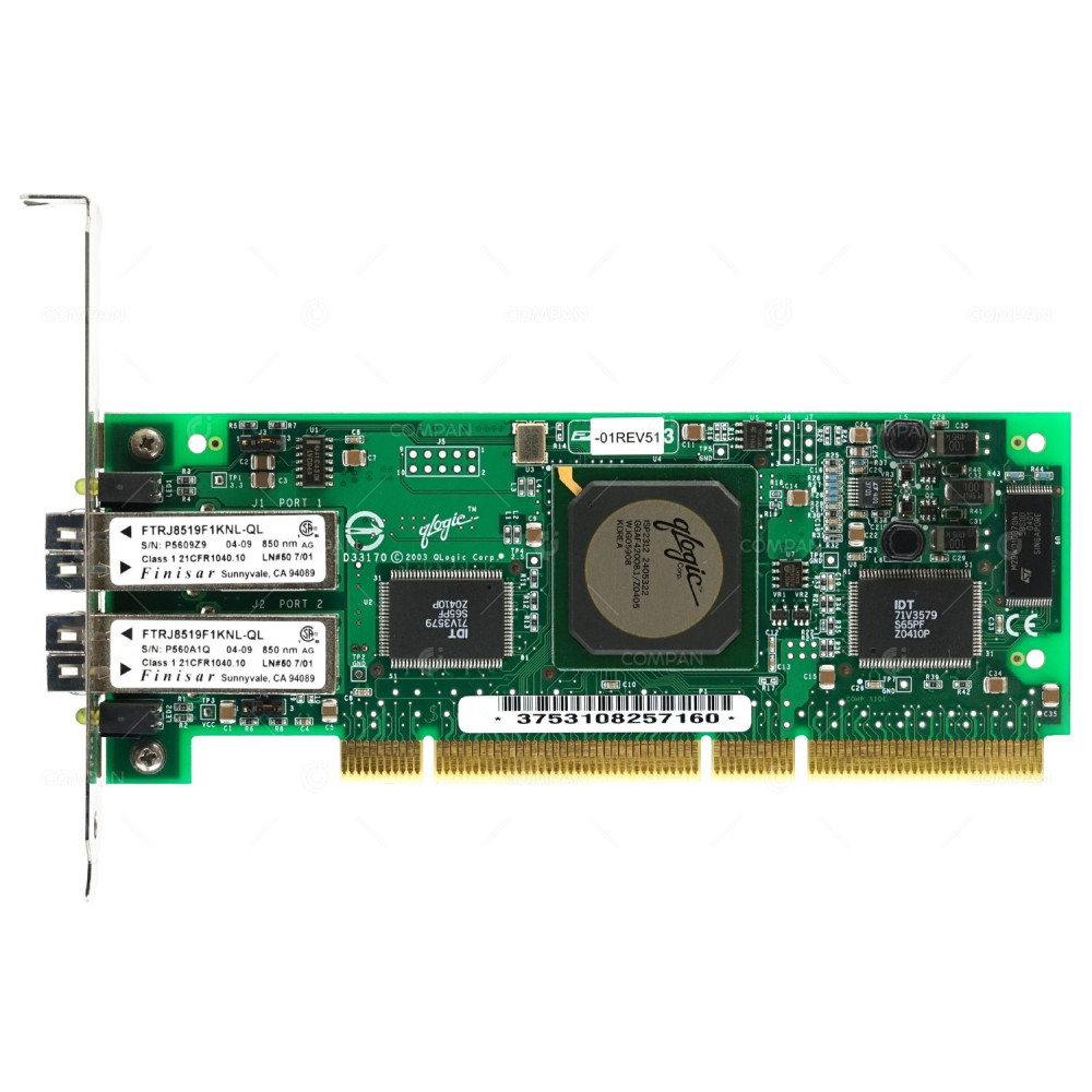 FC5010409-23 QLOGIC QLA2342 2GB DUAL CHANNEL FC ADAPTER PCI-X QLA2342
